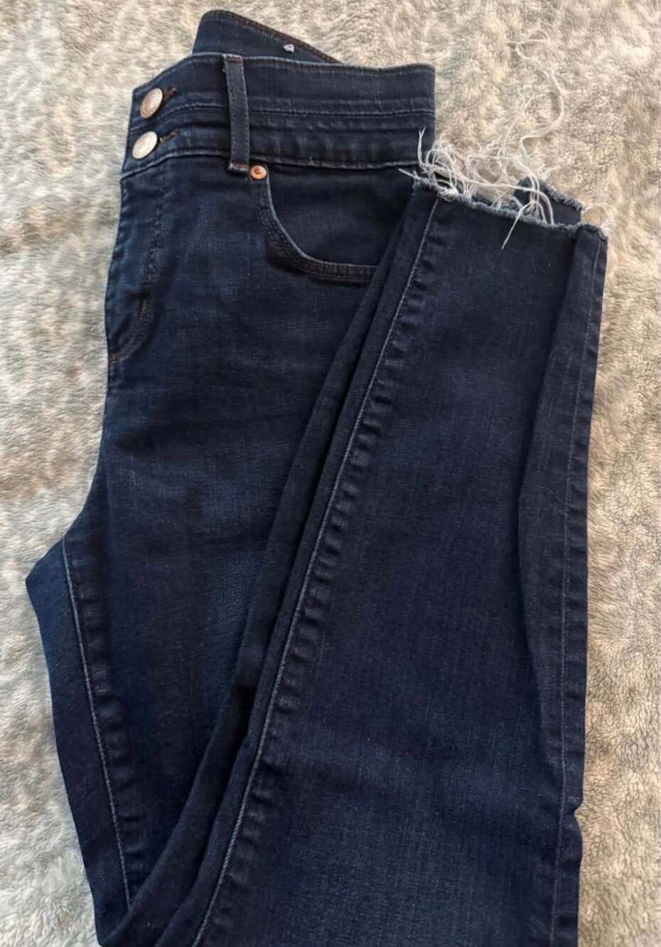 LOFT High Waist Skinny Jeans Size 27/4 Dark Wash Denim